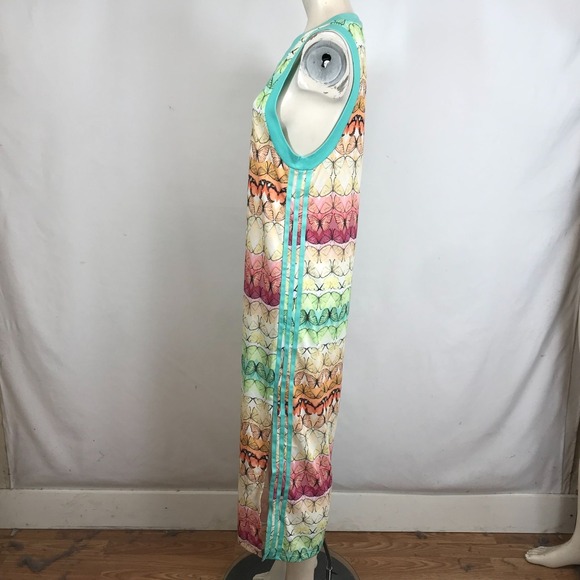 ADIDAS- WOMEN'S SMALL - MULTICOLOR SLEEVELESS BUTTERFLY TANK DRESS - Picture 6 of 11